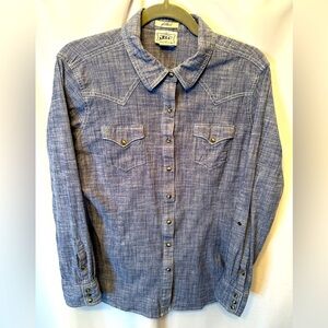 Blue Denim Button-Up Shirt